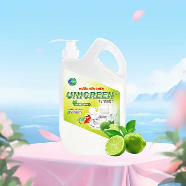 Nước rửa chén Uni Green 2000ml - Hương chanh xả